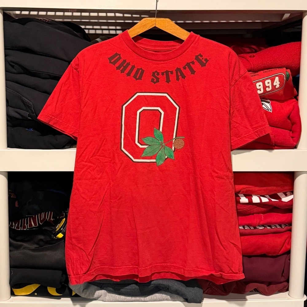 Vintage y2k Ohio State University Old English Red Mens mMedium Shirt